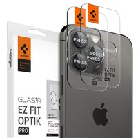 Spigen Glass EZ Fit Optik Pro 2 Pack, black - iPhone 14 Pro/iPhone 14 Pro Max